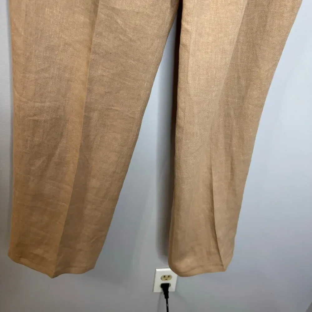 ANINE BING Thalia Linen Trouser Relaxed Pant Casual Wardrobe Minimalist Sz 30